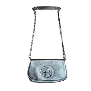 Tory‎ Burch Metallic Purse With Shoulder Chain Bag
